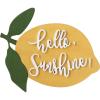imageCreative CoOp Hello Sunshine Lemon Shaped Wood Wall Dcor