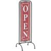 imageCreative CoOp Red ampamp White 2 Sided OpenClosed Sign