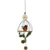 imageCreative CoOp Wool Felt Cage Bird Flower Poms Mobile 6quot L x 6quot W x 16quot H Multicolor1 Bird