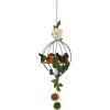 imageCreative CoOp Wool Felt Cage Bird Flower Poms Mobile 6quot L x 6quot W x 16quot H Multicolor3 Bird