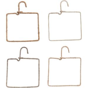 imageCreative CoOp Aluminum and Natural Fiber Wrapped Hanger Natural Set of 4