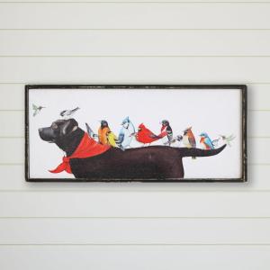 imageCreative CoOp Birds ampamp Dog Framed Wall Dcor