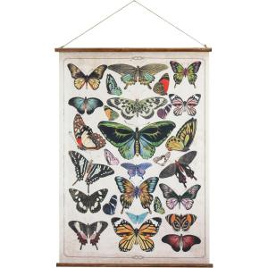 imageCreative CoOp Butterflies Burlap ampamp Wood Scroll Wall Dcor