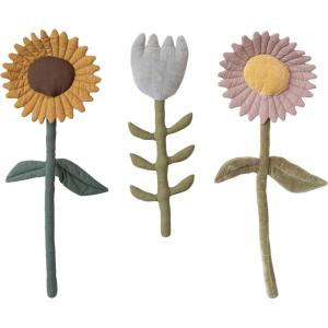 imageCreative CoOp Cotton Flowers Wall Hanging Multicolor Set of 3