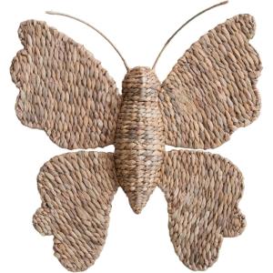 imageCreative CoOp HandWoven Water Hyacinth Butterfly Wall Dcor Natural