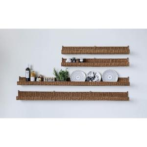 imageCreative CoOp Handwoven Rattan Wall Shelf60 Inch x 5 Inch
