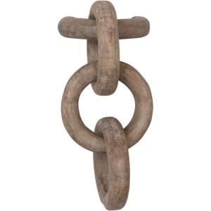imageCreative CoOp Mango Wood Chain 3 Links Wall Dcor 8quot L x 5quot W x 18quot H Brown
