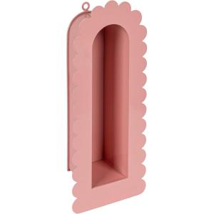 imageCreative CoOp Metal Wall Shelf with Scalloped Edge Pink