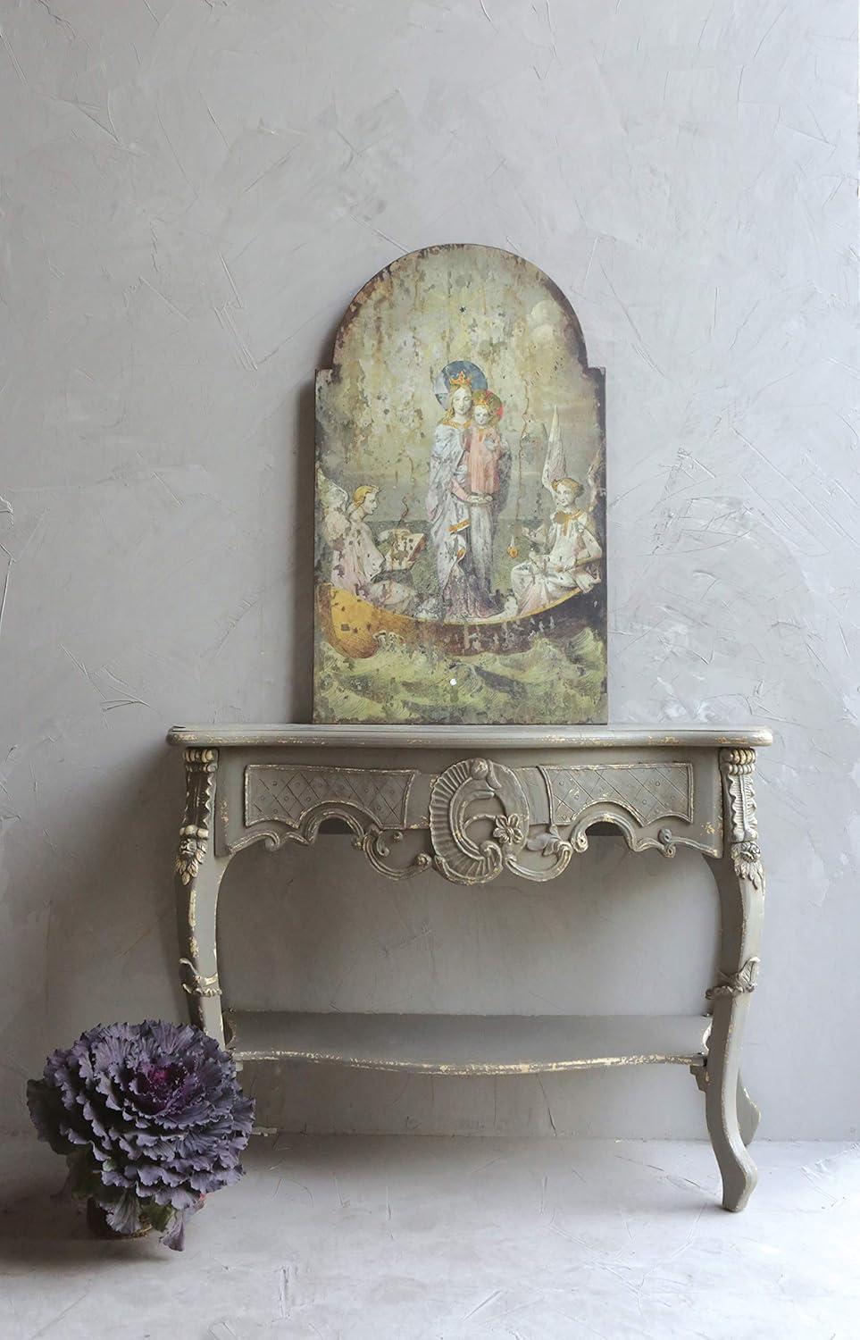 imageVintage Mary ampamp Angels Image on Decorative Wood Wall Dcor