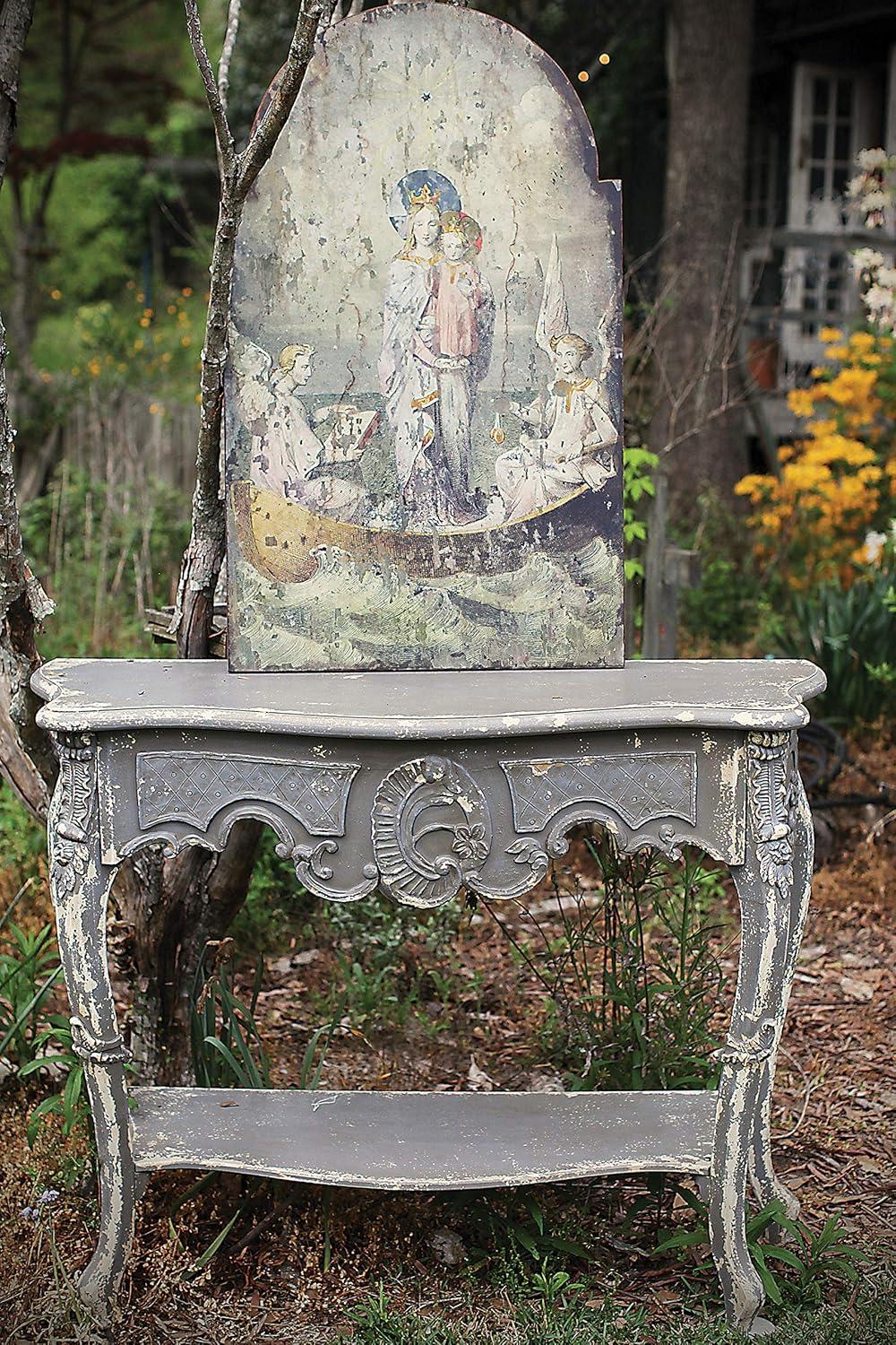 imageVintage Mary ampamp Angels Image on Decorative Wood Wall Dcor