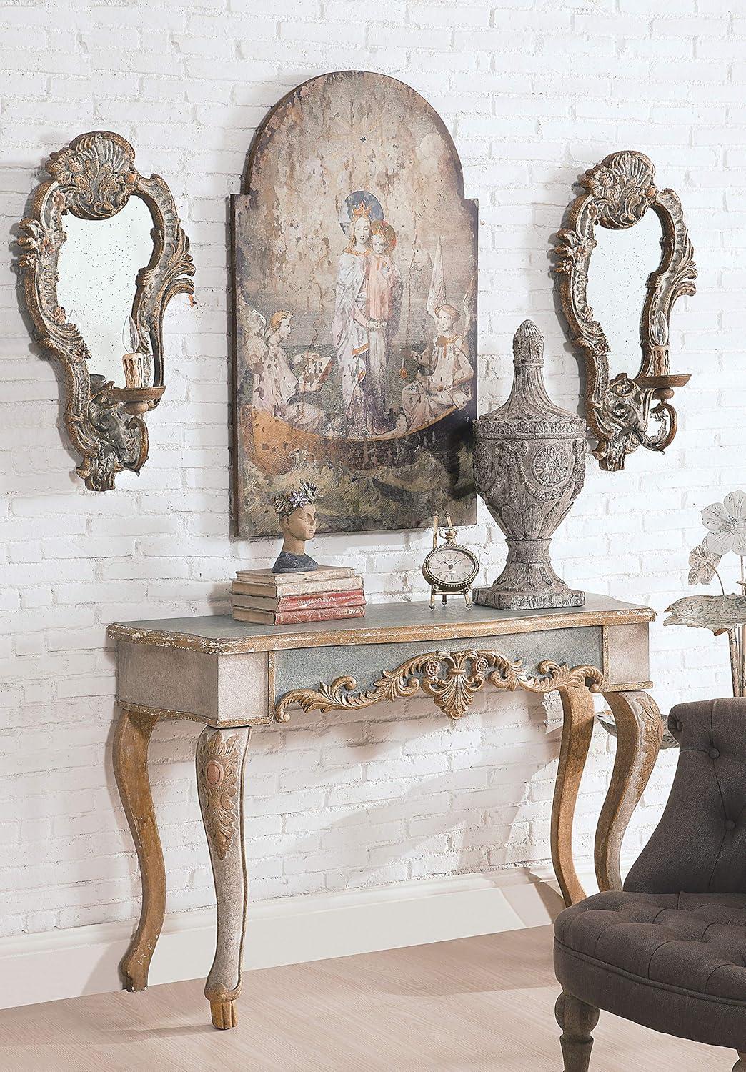 imageVintage Mary ampamp Angels Image on Decorative Wood Wall Dcor