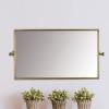 imageCreative CoOp Antique Metal Framed Rectangle Wall Mirror Gold