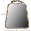 imageCreative CoOp Antique Metal Wall Mirror with Leopard Handle Gold
