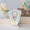 imageCreative CoOp Ceramic Fan Shaped Vase with Painted Bird Design Multicolor