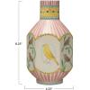 imageCreative CoOp Ceramic Vase with Painted Bird Designs Multicolor