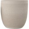 imageCreative CoOp Coastal Embossed Textured Stoneware Planter BlackMatte White