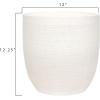 imageCreative CoOp Coastal Embossed Textured Stoneware Planter BlackMatte White
