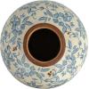 imageCreative CoOp DF2720 8quot H Terracotta Floral Transferware Pattern ampamp Crackle Finish Vase BlueVase