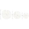 imageCreative CoOp Handmade White Coral Shaped Paper ampamp Metal Wall Dcor Set of 3 Sizes