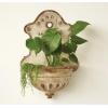 imageCreative CoOp Metal WallMounted Planter with Distressed Finish GreenDistressed Cream