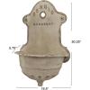 imageCreative CoOp Metal WallMounted Planter with Distressed Finish GreenDistressed Cream