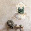 imageCreative CoOp Metal WallMounted Planter with Distressed Finish GreenWhite