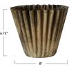imageCreative CoOp Pleated Metal Vase Antique Brass FinishBrass