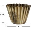 imageCreative CoOp Pleated Metal Vase Antique Brass FinishBrass