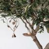 imageCreative CoOp Stoneware Bird Feeder with Jute Hanger Tan