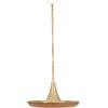 imageCreative CoOp Stoneware Bird Feeder with Jute Hanger Tan