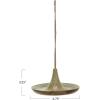 imageCreative CoOp Stoneware Bird Feeder with Jute Hanger Tan