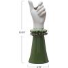 imageCreative CoOp Stoneware Hand Ruffled Shirt Sleeve Green and White Vases 4quot L x 4quot W x 12quot H