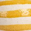 imageCreative CoOp Striped Stoneware Vase with Sphere Shape and Footed Base Yellow and White