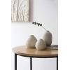 imageCreative CoOp White Stoneware Vases with Textured Black Polka Dots Set of 3 SizesWhite
