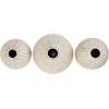 imageCreative CoOp White Stoneware Vases with Textured Black Polka Dots Set of 3 SizesWhite