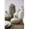 imageCreative CoOp White Stoneware Vases with Textured Black Polka Dots Set of 3 SizesWhite