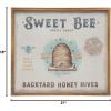 imageCreative CoOp Wood Framed Canvas Sweet Bee Backyard Honey Hives Wall Art and Dcor 21quot L x 1quot W x 18quot H Multicolor