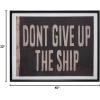 imageCreative CoOp Wood Framed Vintage Flag Wood Framed Glass Wall Decor Black and White