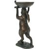 imageDecorative Resin Rabbit Bird Bath Green Patina Finish