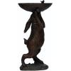 imageDecorative Resin Rabbit Bird Bath Green Patina Finish