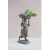 imageDecorative Resin Rabbit Bird Bath Green Patina Finish