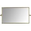 imageCreative CoOp Antique Metal Framed Rectangle Wall Mirror Gold