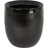 imageCreative CoOp Coastal Embossed Textured Stoneware Planter BlackMatte Black
