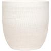 imageCreative CoOp Coastal Embossed Textured Stoneware Planter BlackMatte White