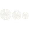 imageCreative CoOp Handmade White Coral Shaped Paper ampamp Metal Wall Dcor Set of 3 Sizes