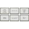 imageCreative CoOp Metal and Glass Table Frames with Inspirational Quotes Grey Set of 6
