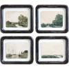 imageCreative CoOp Wood Framed Wall Dcor with Floating Landscape Multicolor Set of 4