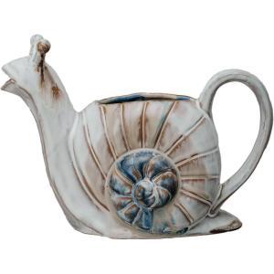 imageCreative CoOp 26Ounce Snail Shaped Stoneware Watering Can Multicolor