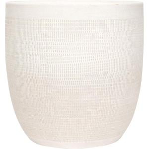 imageCreative CoOp Coastal Embossed Textured Stoneware Planter BlackMatte White