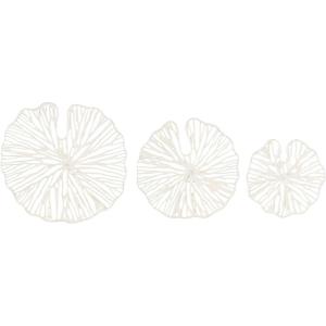imageCreative CoOp Handmade White Coral Shaped Paper ampamp Metal Wall Dcor Set of 3 Sizes